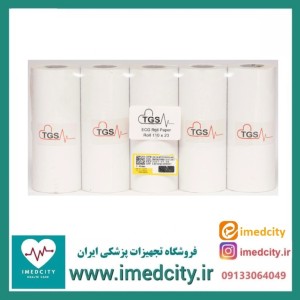 کاغذ سفید رولی طب گستر صدرا حرارتی ۱۱۰×۲۳ میلی‌متر با چاپ دقیق و کیفیت بالا
