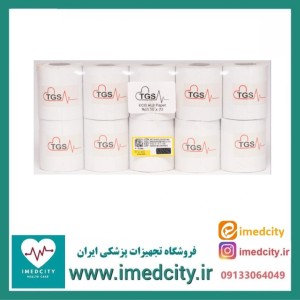 کاغذ سفید رولی طب گستر صدرا حرارتی ۵۰ میلی‌متری با چاپ دقیق و کیفیت بالا