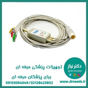 کابل سه لید الکتروشوک طب گستر صدرا سازگار با فیلیپس با انتقال دقیق سیگنال ECG