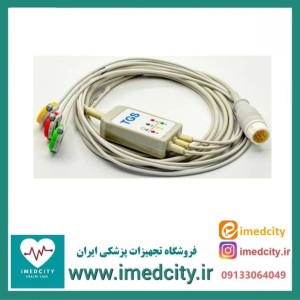 کابل سه لید الکتروشوک طب گستر صدرا سازگار با فیلیپس با انتقال دقیق سیگنال ECG