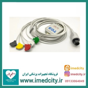 کابل پنج لید ECG طب گستر صدرا سازگار با صاایران و سازگان با انتقال دقیق سیگنال قلب
