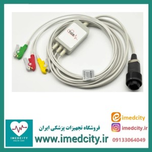 کابل سه لید ECG طب گستر صدرا سازگار با مانیتورهای پویندگان با انتقال دقیق سیگنال قلب