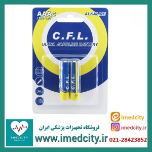 باتری نیم قلمی  آلکالاین سی‌.اف.ال مدل C.F.L LR03 بسته 2 عددی