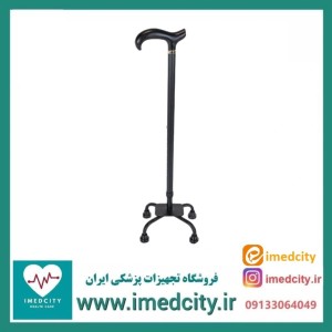 عصا چهارپایه JTS آلومینیومی با ارتفاع قابل تنظیم