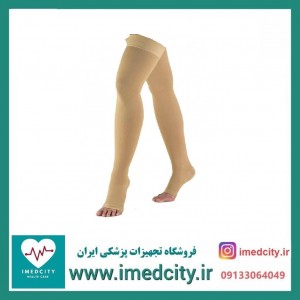 جوراب واریس درجه یک طب و صنعت مدل با کف - بالای زانو AF 71000