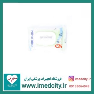 دستمال مرطوب پاک کننده آرایش دلفین بسته ۴۲ عددی