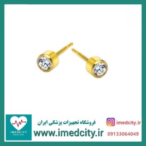 گوشواره گوش سوراخ کن طبی با روکش طلا