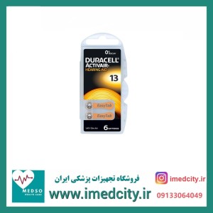 باتری سمعک شماره 13 دوراسل Duracell بسته 6 عددی