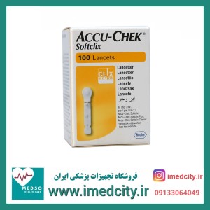 سوزن تست قند خون لانست دوپر آکیو چک Accu Chek Softclix بسته‌ی 100 عددی