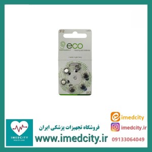 باتری سمعک  شماره 312 اکو eco بسته 6 عددی
