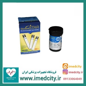 نوار تست قند خون گلوکوشور استار مدل  Glucosure Star
