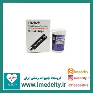 نوار تست قند خون ای بی چک بسته 50 عددی eBchek test strip