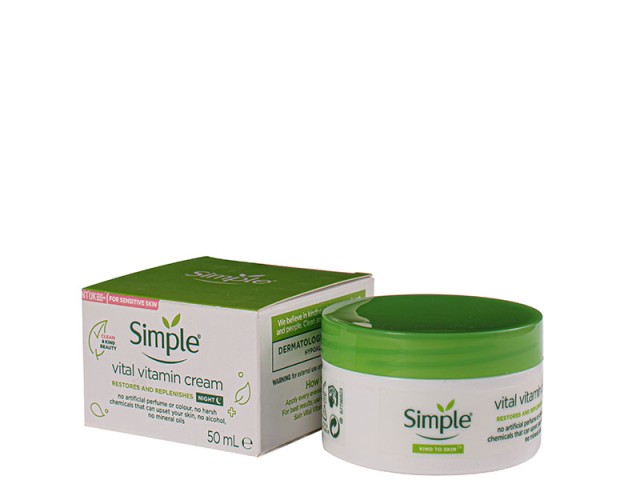 کرم شب ویتال ویتامین سیمپل حجم 50 میلی لیتر