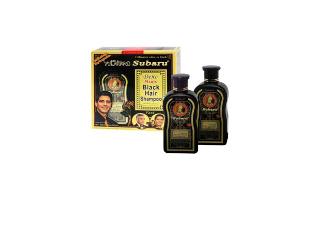 شامپو دوقلو رنگ مو مشکی و رفع سفیدی مو گیاهی سوبارو subaru مدل Fast