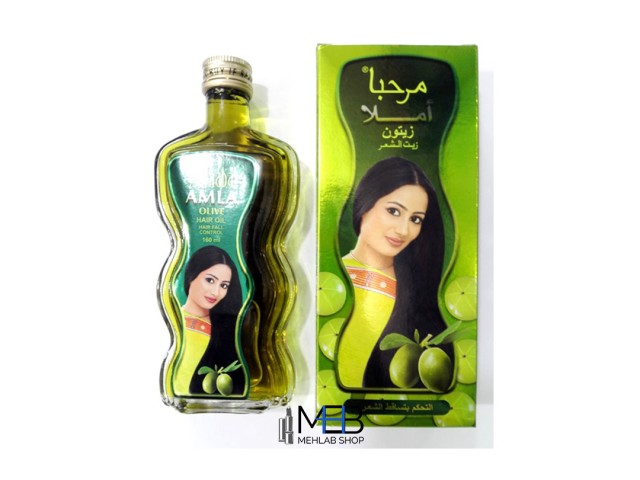 روغن مو مرحبا املا با عصاره زیتون همراه ویتامین E , اصل هندی , حجم 160 میل