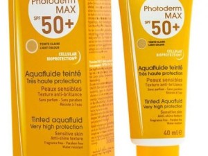 ضد آفتاب رنگی مناسب پوست چرب و مختلط مدل Photoderm با spf 50 بایودرما ا bioderma Photoderm Max Aquafluid Sunscreen SPF 50