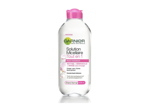 محلول میسلار و پاک کننده آرایش مخصوص پوست های خشک و حساس حجم 400 میل گارنیر  اصل فرانسه