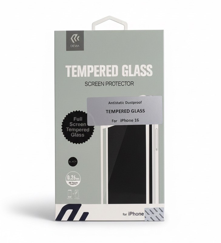 glass Devia for iPhone 16 /محافظ صفحه نمایش ایفون 16 شفاف آنتی استاتیک(اعتباری اسنپ پی)