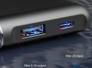 پاور بانک و شارژر وایرلس بیسوس Baseus Thin Version 10000mAh Wireless Charging Power Bank