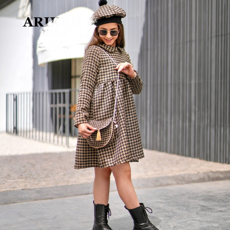 سارافون پاییزه همراه کیف و‌کلاه