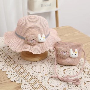 ست کیف و کلاه حصیری وارداتی