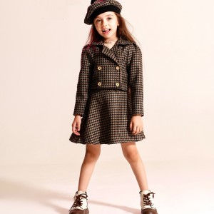 ست کت دامن کلاه دار مجلسی بچگونه