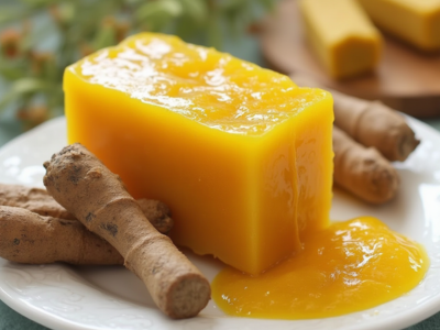 صابون زردچوبه: روشن‌کنندگی و شادابی