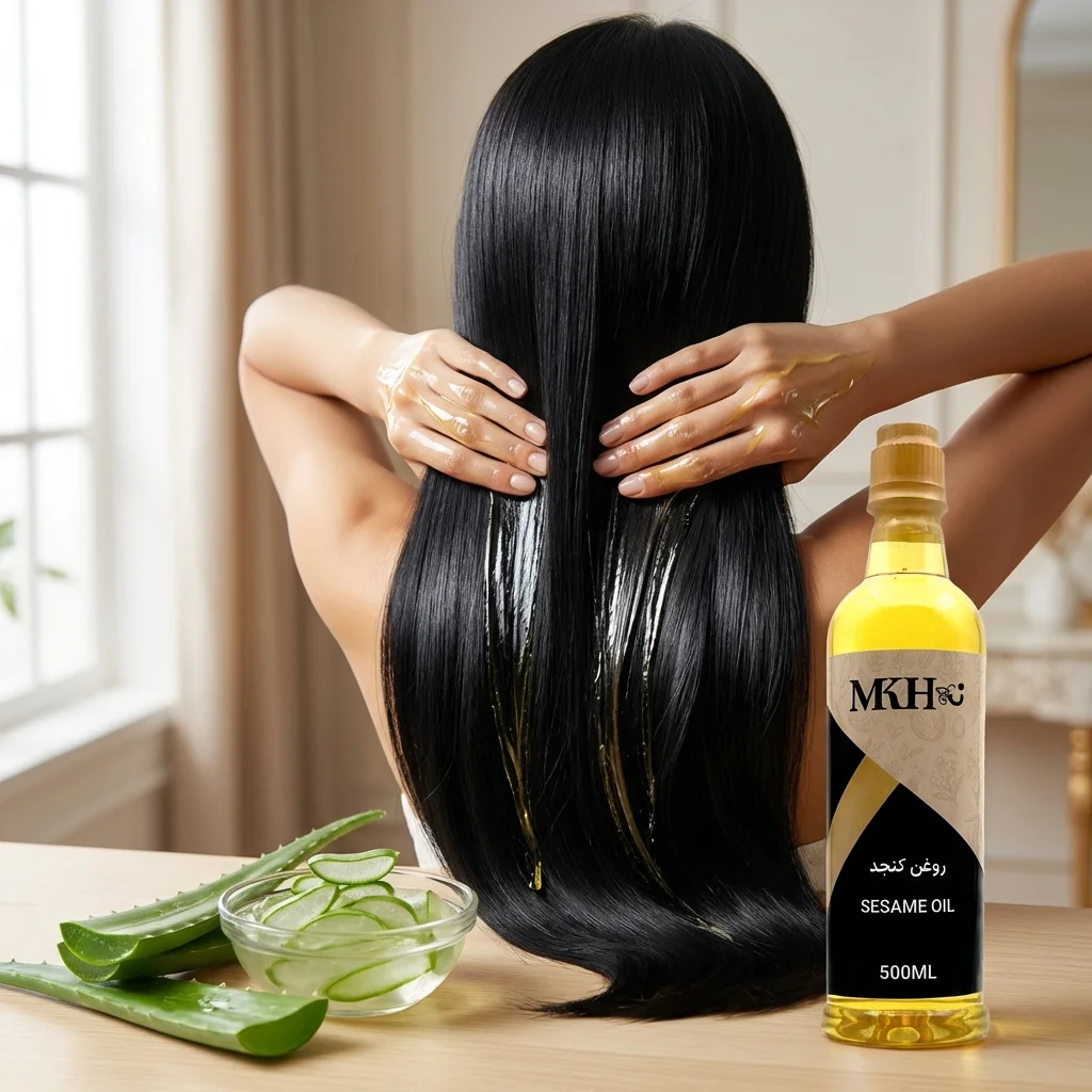 ماسک روغن کنجد و آلوئهورا