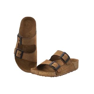 صندل طبی زنانه پاتکان مدل RUDO FLEX رنگ عسلی