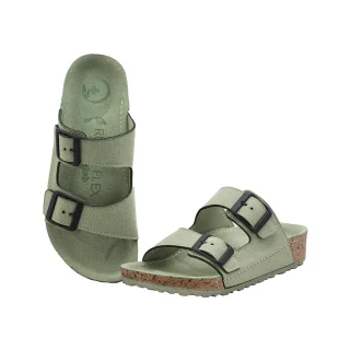 صندل طبی زنانه پاتکان مدل RUDO FLEX رنگ سبز ماچا