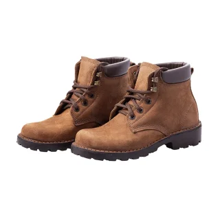 نیم بوت زنانه چرم اشبالت شتری مدل نادرلند