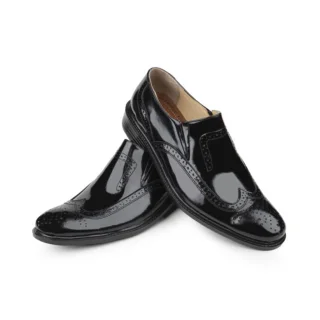 کفش مجلسی مردانه هشترک نادر مدل سفیر کشدار ورنی کد 319