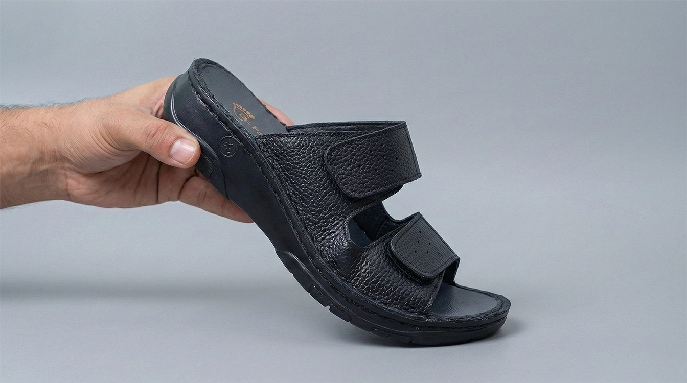 زیره پی یو تزریق مستقیم در دمپایی مردانه دکتر فام