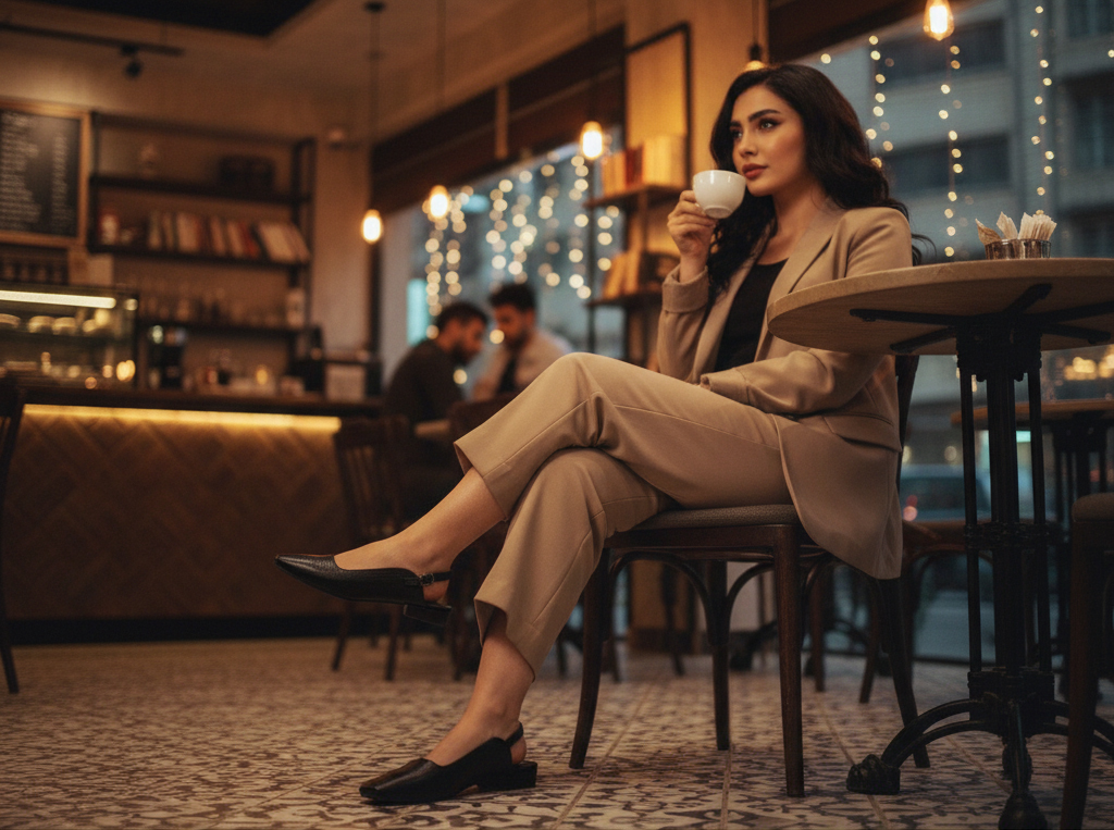 صندل زنانه مادو با جنس چرم طبیعی
