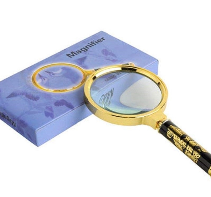 ذره بین دسته اژدها طلایی 60 میلی متر