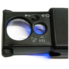 ذره بین دستی تاشو چراغدار 40X مدل MG21011 مشکی