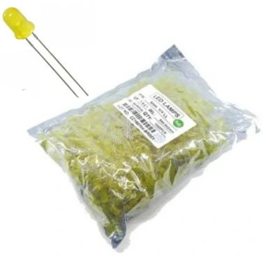 LED 5mm زرد مات پایه بلند بسته 1000 عددی