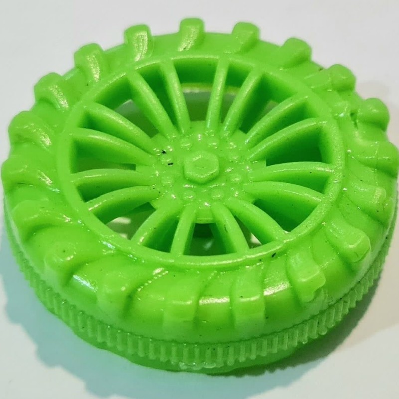 چرخ وارداتی 35mm با قطر شفت 2mm رنگ سبز