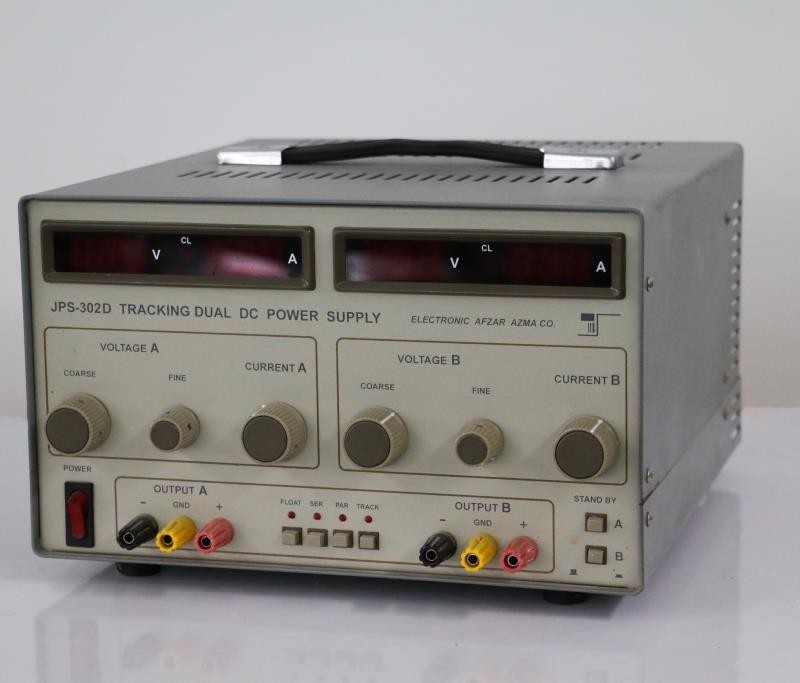 منبع تغذیه دوبل تراکینگ 0 تا 30 ولت 2 آمپر برند افزار آزما الکترونیک مدل JPS-302D(استوک)