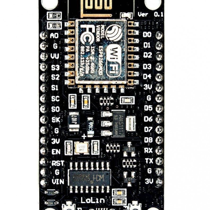 برد توسعه NODEMCU دارای هسته WIFI مدل ESP8266 و مبدل CH340 دارای پورت Type C