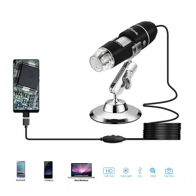 میکروسکوپ دیجیتال اندروید و ویندوز USB 1000X