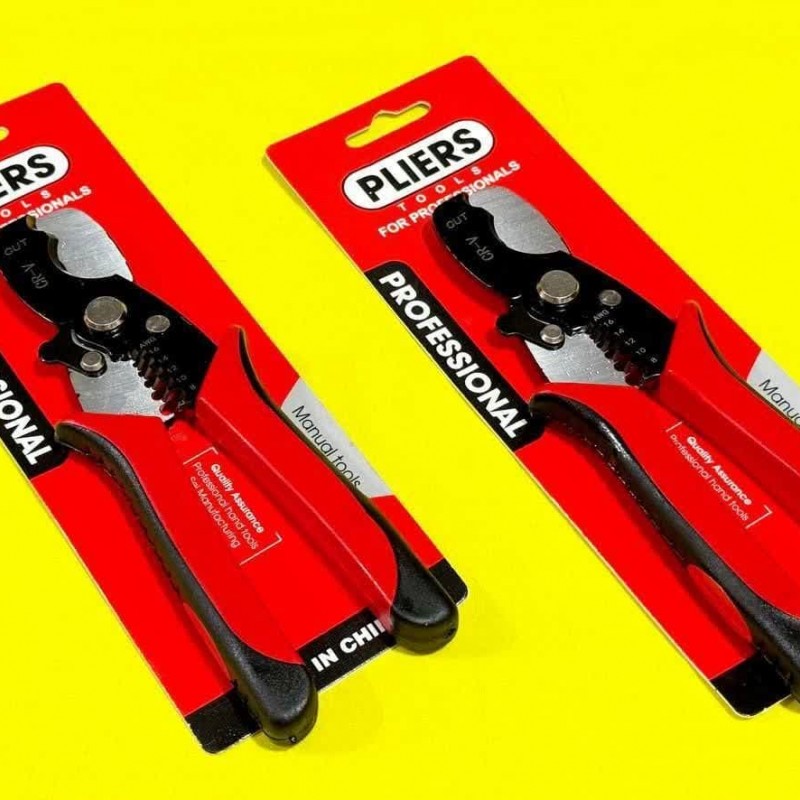قیچی سیم لخت کن و کابل بر قرمز برند PLIER