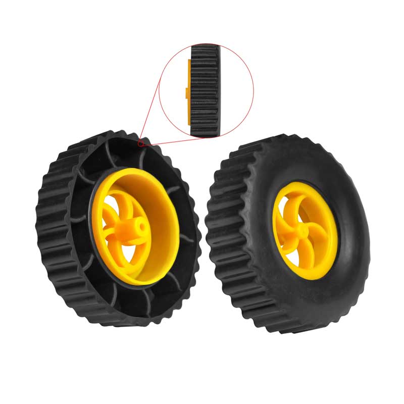 چرخ ربات طرح کویر 3.5 سانتیمتر آبی رنگ