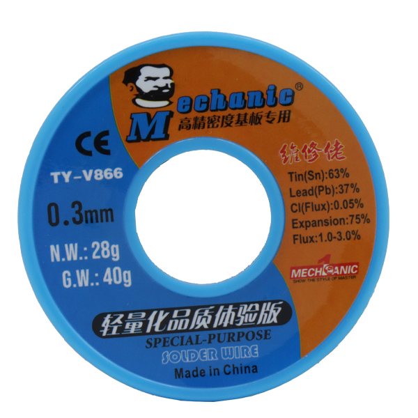سیم لحیم 0.3 میلی متر 40 گرمی Mechanic