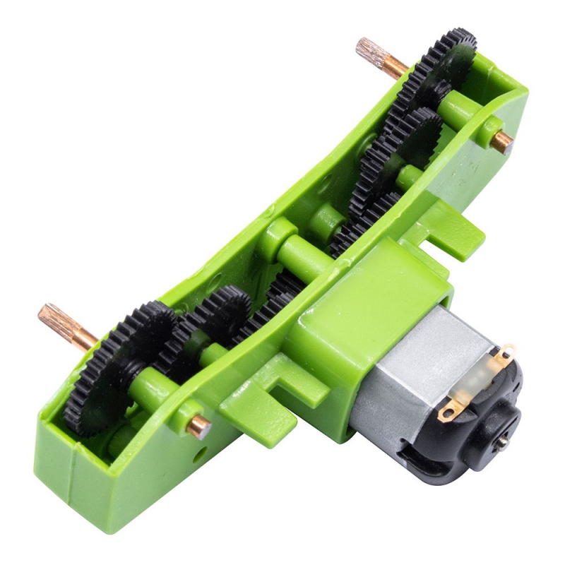 موتور گیربکس پلاستیکی دو شفت 9 دنده با موتور مشکی آمپر پائین