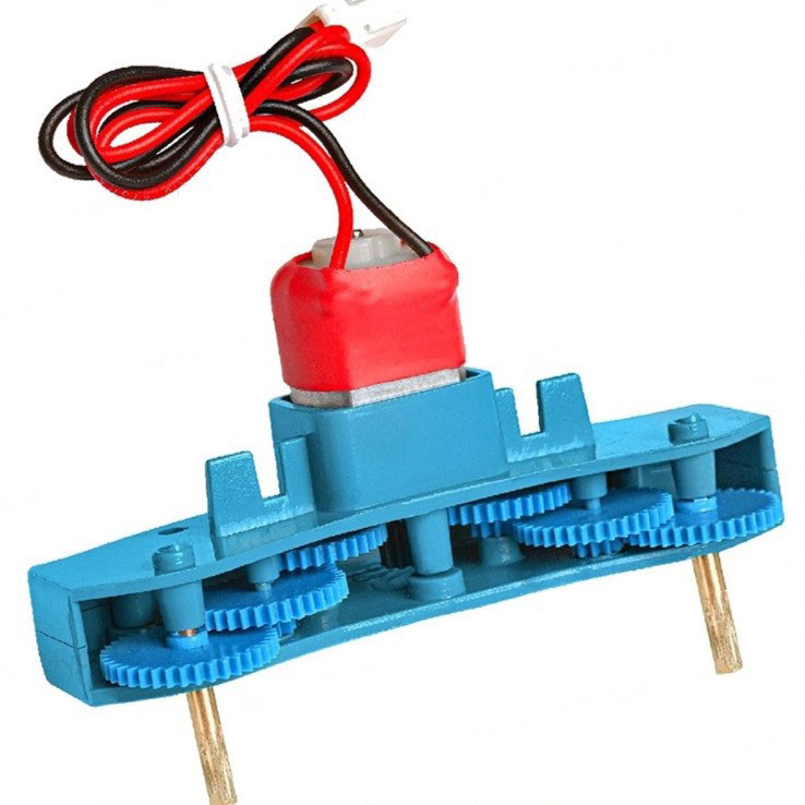 موتور گیربکس پلاستیکی دو شفت 10 دنده با موتور  آمپر پائین بدون کانکتور