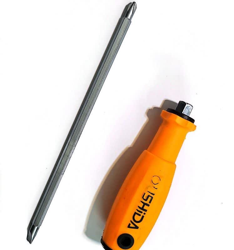 پیچ گوشتی دوطرفه ضربه خور و آچارخور نارنجی اوشیدا