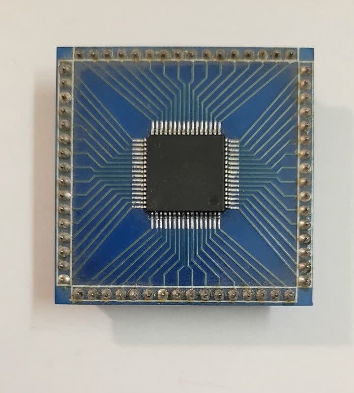 میکرو ATMEGA128A-AU SMD با برد تبدیل به DIP