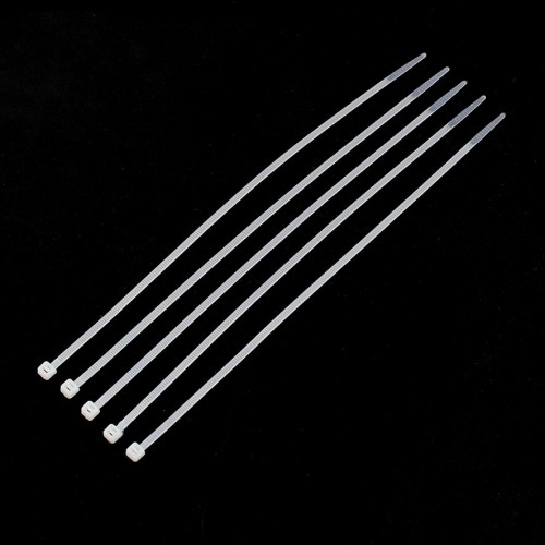 بست کمربندی - Ty-Rap سفید سایز 5x250 میلی متر - بسته 5 عددی