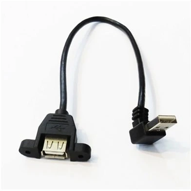 کابل افزایش طول USB پنلی سری نر 90 درجه طول 30cm